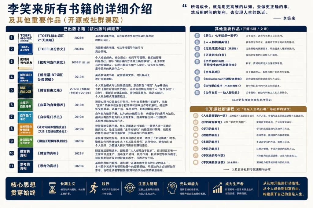 李笑来书籍大全(李笑来写的书有哪些)